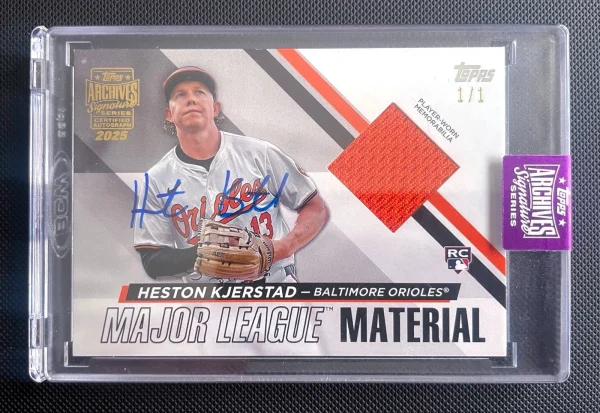 s-l1600 Heston Kjerstad 2025 Topps Archives Signature Series RC Auto Relic 1/1